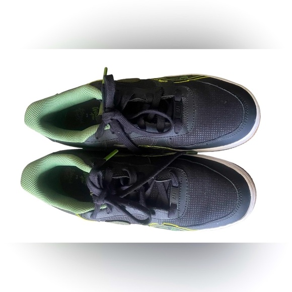 NIKE AIR FORCE 1 GS LOW BLACK / GREEN / MULTICOLOR Youth Size 7Y DV2204 001 - Picture 9 of 10